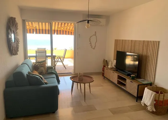 Marinella, Vue Panoramique, Superbe T2 A 150 M דירה אז'אקסיו